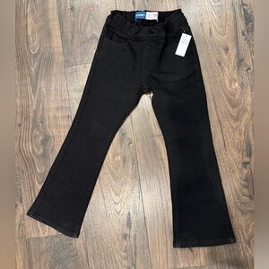 Girls pull on boot cut black jeans, size 6/7